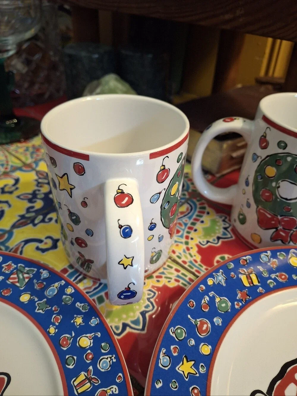 Block Basics Christmas Party Mugs & Plates 8